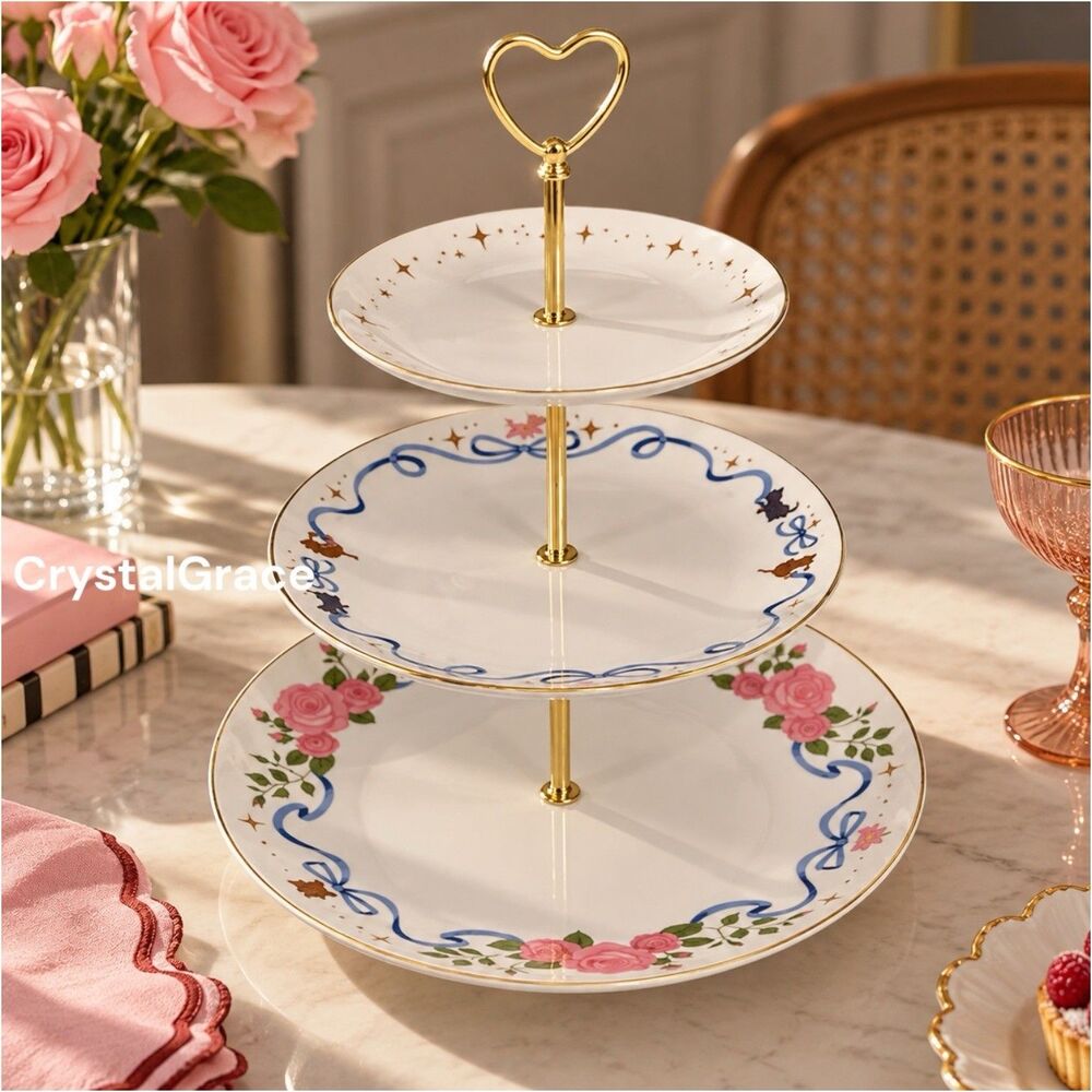 Disney Serving Tray Aristocats Marie Ann Shen 3 Tier Dessert Stand Tea Party